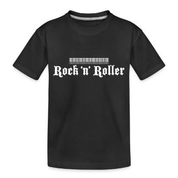 Tastatur Weiß Klein - Kinder Premium Bio T-Shirt - Schwarz - Vorne
