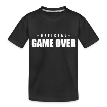 Game Over Spruch - Kinder Premium Bio T-Shirt - Schwarz - Vorne