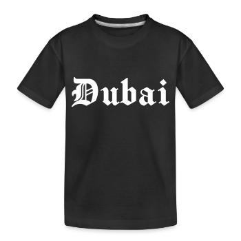 Dubai, gothic, font - Kids' Premium Organic T-Shirt - black - Front