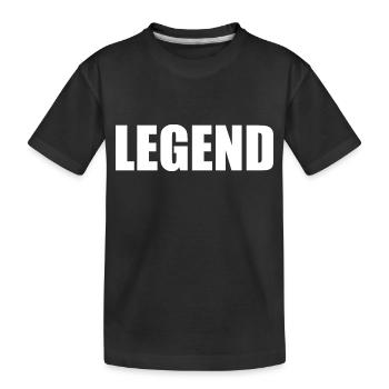 Legend - Kids' Premium Organic T-Shirt - black - Front