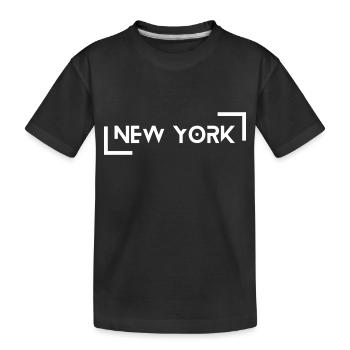 New York - Kinder Premium Bio T-Shirt - Schwarz - Vorne