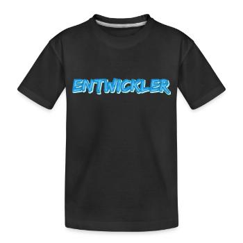 Developer as a job - Kids' Premium Organic T-Shirt - black - Front