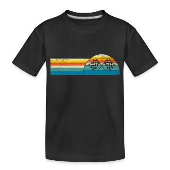 Drapeau de course Drapeau symbole icône Voitures Illustration - T-shirt bio Premium Enfant - noir - Devant