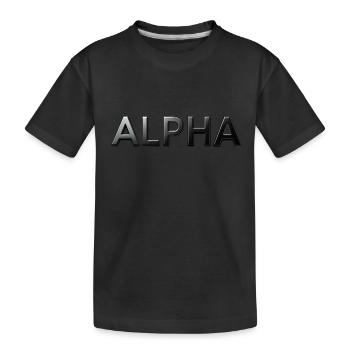 Alpha, mat, noir, typo, police - T-shirt bio Premium Enfant - noir - Devant