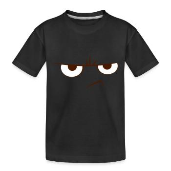 Beleidigt Cartoon - Kinder Premium Bio T-Shirt - Schwarz - Vorne