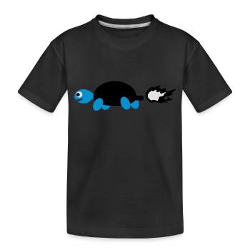 Schildkröte Turbo - Kinder Premium Bio T-Shirt - Schwarz - Vorne