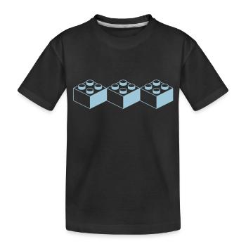 Drei Spielsteine als Rauten Motiv - Kinder Premium Bio T-Shirt - Schwarz - Vorne