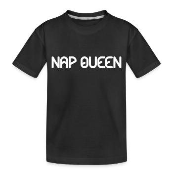 nap queen - Kids' Premium Organic T-Shirt - black - Front