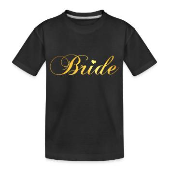 Bride - Kids' Premium Organic T-Shirt - black - Front