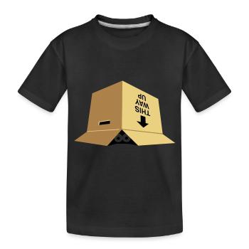 A moving box - Kids' Premium Organic T-Shirt - black - Front