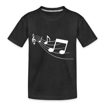 Music Notes - Kids' Premium Organic T-Shirt - black - Front