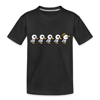 anfuehrer koenig krone koenigin prinzessin prinz a - Kinder Premium Bio T-Shirt - Schwarz - Vorne