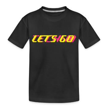 let's go techno - Kids' Premium Organic T-Shirt - black - Front