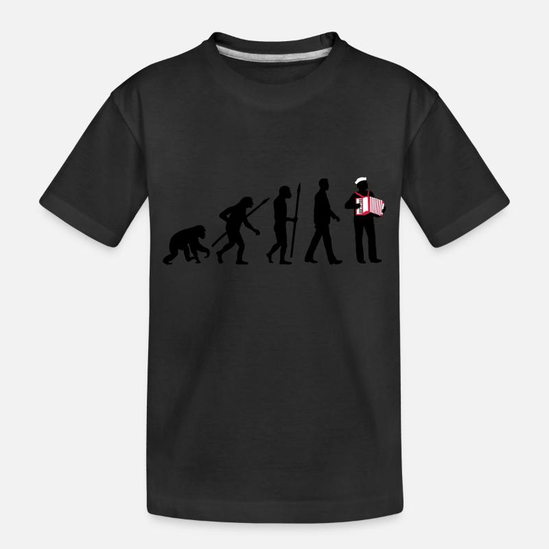 evolution_akkordeon_spieler_122013_b_3c - Kinder Premium Bio T-Shirt - Schwarz