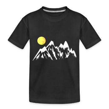 Mountain Mountains Mountains Nature Alps Peaks Alm Swiss - Kids' Premium Organic T-Shirt - black - Front
