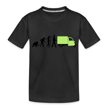 evolution_of_man_Piaggio Ape_092014_a_2c - Kinder Premium Bio T-Shirt - Schwarz - Vorne
