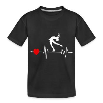 Schlittschuh Eislauf Eiskunstlaufen Eiskunstlauf - Kinder Premium Bio T-Shirt - Schwarz - Vorne