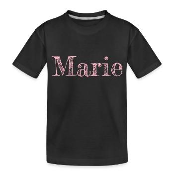 Name Marie Hübsch Rosa - Kids' Premium Organic T-Shirt - black - Front