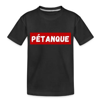Pétanque - T-shirt bio Premium Enfant - noir - Devant