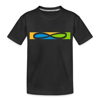 Stripe Infinity icon - Kids' Premium Organic T-Shirt - black - Front