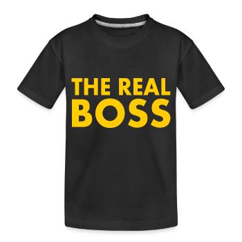 The real boss - Kinder Premium Bio T-Shirt - Schwarz - Vorne