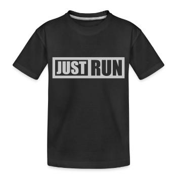 Conception de Runner Just Run - T-shirt bio Premium Enfant - noir - Devant