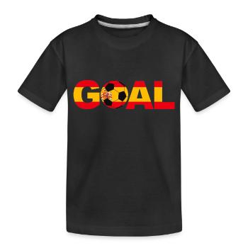 Fußball Spanien Tor - Kinder Premium Bio T-Shirt - Schwarz - Vorne