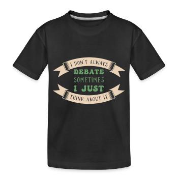 Debattieren Debatte Argumentieren - Kinder Premium Bio T-Shirt - Schwarz - Vorne