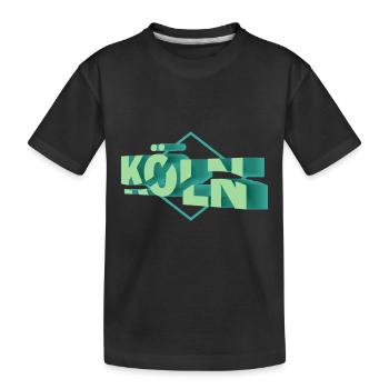 Cologne Allemagne Ville 3D Police Skyline - T-shirt bio Premium Enfant - noir - Devant