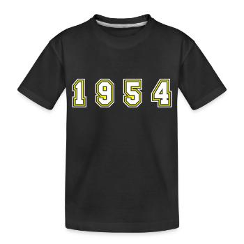 1954 Year Number - Kids' Premium Organic T-Shirt - black - Front