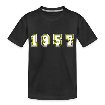 Numéro de l’année 1957 - T-shirt bio Premium Enfant - noir - Devant