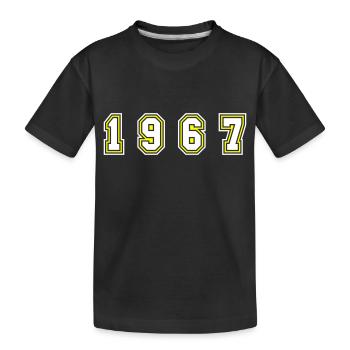 1967 Jahr Zahl - Kinder Premium Bio T-Shirt - Schwarz - Vorne