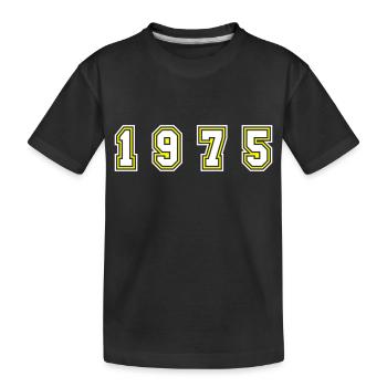 1975 Year Number - Kids' Premium Organic T-Shirt - black - Front