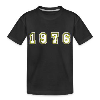 1976 Year Number - Kids' Premium Organic T-Shirt - black - Front
