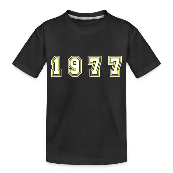 1977 Jahr Zahl - Kinder Premium Bio T-Shirt - Schwarz - Vorne