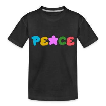 Frieden positives Denken - Kinder Premium Bio T-Shirt - Schwarz - Vorne