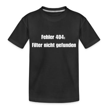 Fehler 404: Authentisches Selbst - Kein Filter - Kinder Premium Bio T-Shirt - Schwarz - Vorne