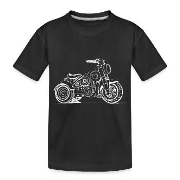 Dreirad Spielzeug Hand gezeichnet - Kinder Premium Bio T-Shirt - Schwarz - Vorne