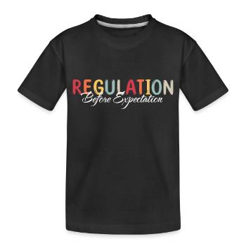 La réglementation avant les attentes - T-shirt bio Premium Enfant - noir - Devant