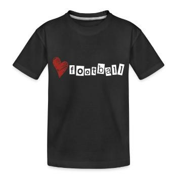 Aimez le football - T-shirt bio Premium Enfant - noir - Devant