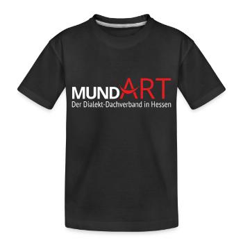 MundArt - Der Dialekt Dachverband in Hessen - Kinder Premium Bio T-Shirt - Schwarz - Vorne