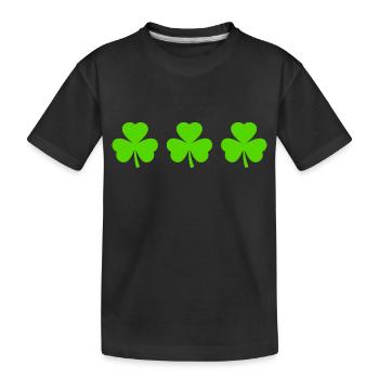 Trèfle d’Irlande Trèfles - T-shirt bio Premium Enfant - noir - Devant