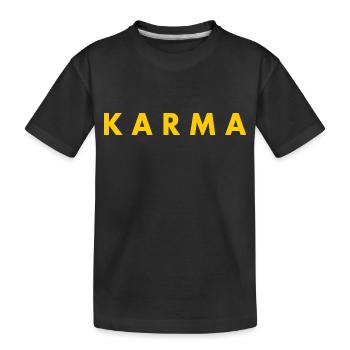 Karma - Kinder Premium Bio T-Shirt - Schwarz - Vorne