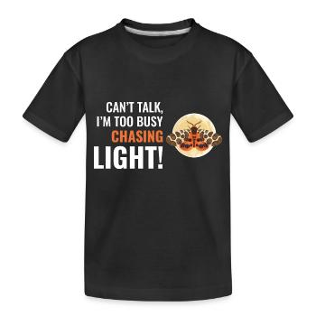 Motte nachtaktives Tier Insektensammler Entomologie - Kinder Premium Bio T-Shirt - Schwarz - Vorne
