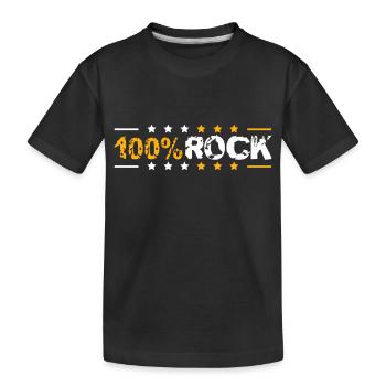 100% Percent Rock Heavy Metal Musique Texte Logo Fun - T-shirt bio Premium Enfant - noir - Devant