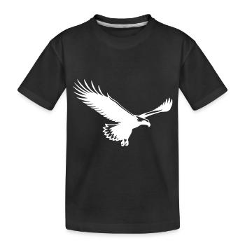 Aigle élégant sur de larges ailes dans le vent - T-shirt bio Premium Enfant - noir - Devant