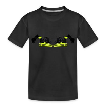 Excavator 2 - Kids' Premium Organic T-Shirt - black - Front