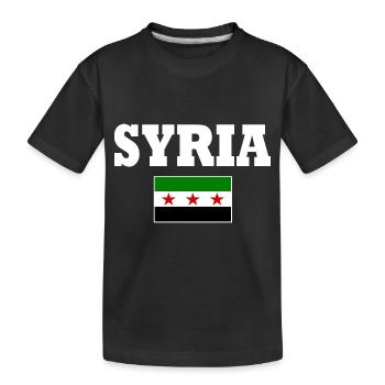Drapeau de la Syrie - T-shirt bio Premium Enfant - noir - Devant