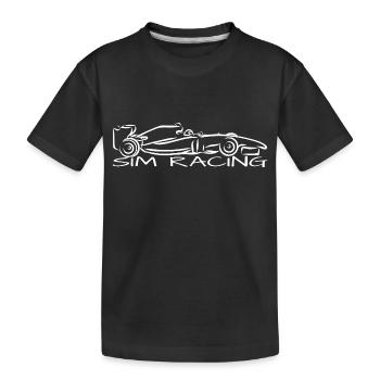 Sim Racing Sim Racer Shirt Gift - Kids' Premium Organic T-Shirt - black - Front