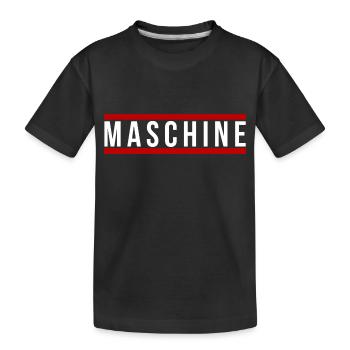 Maschine front - Kinder Premium Bio T-Shirt - Schwarz - Vorne